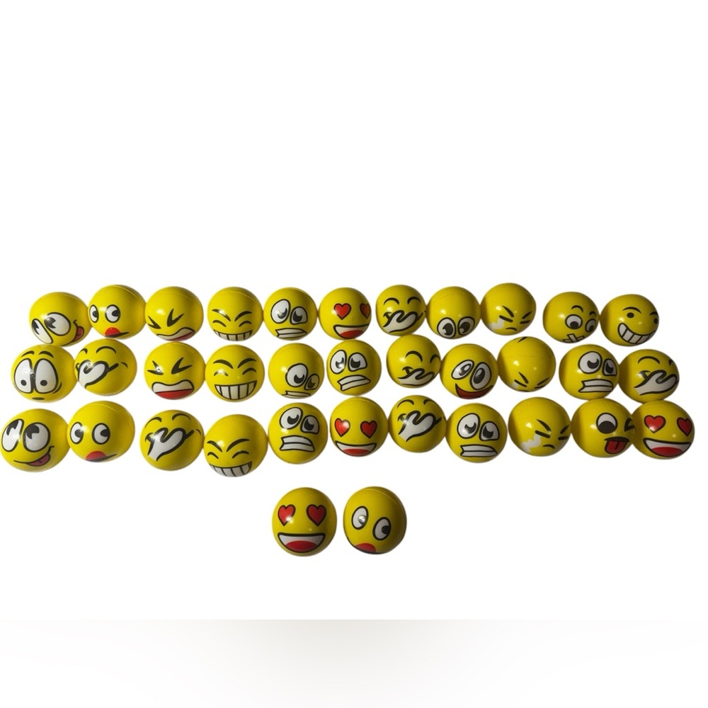 NWOT 35 Emoji Faces Stress Balls